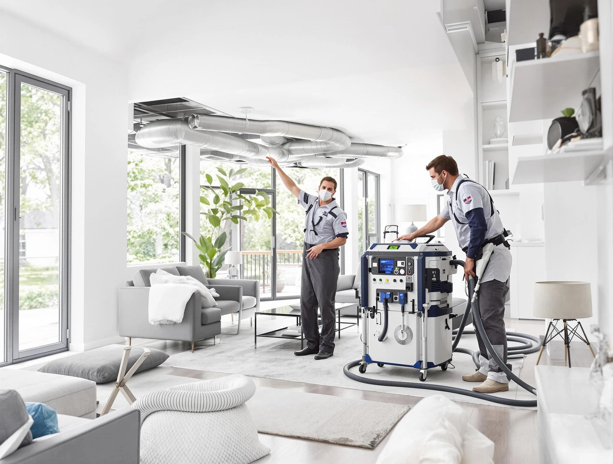 Alpine Air Duct Cleaning professional conducting pure air duct cleaning with state-of-the-art equipment in Alpine