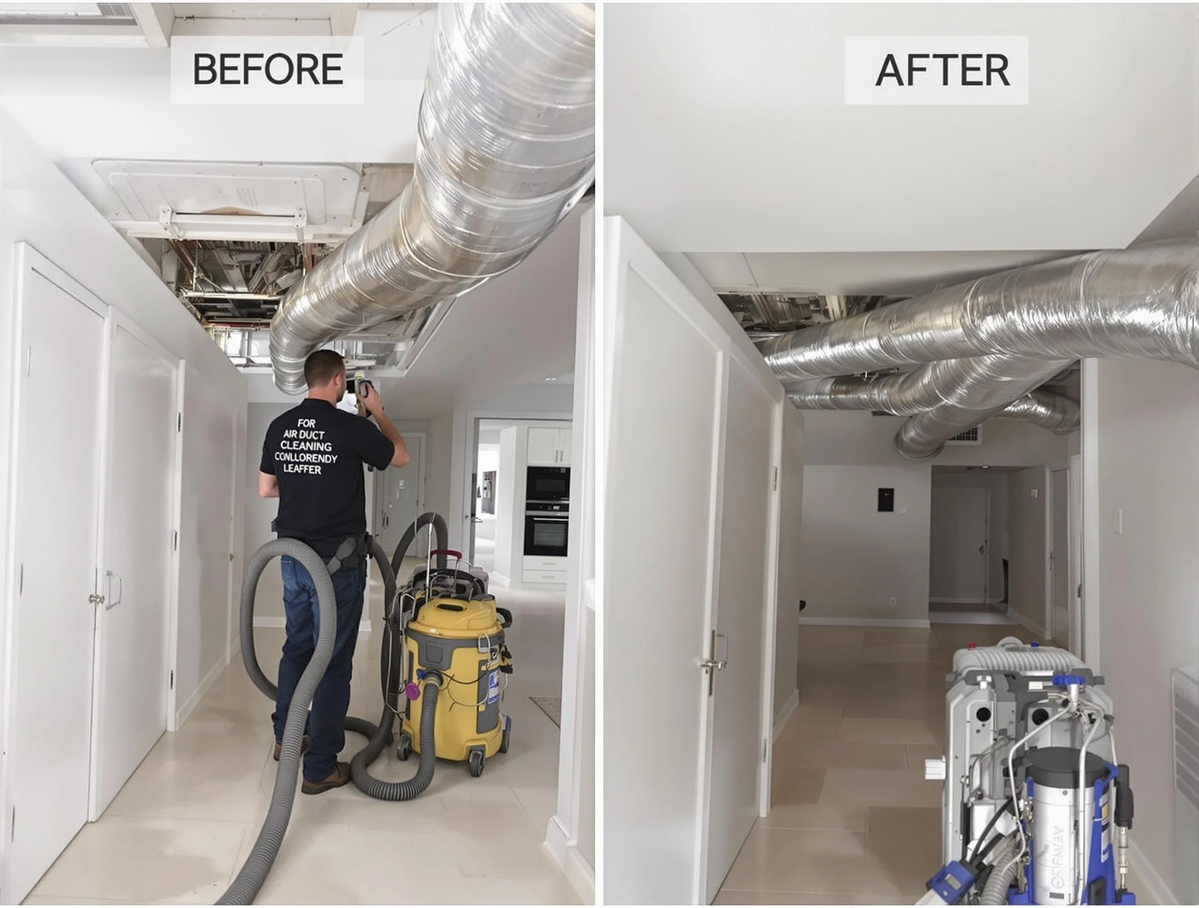 Alpine Air Duct Cleaning professional performing thorough air duct cleaning in Alpine