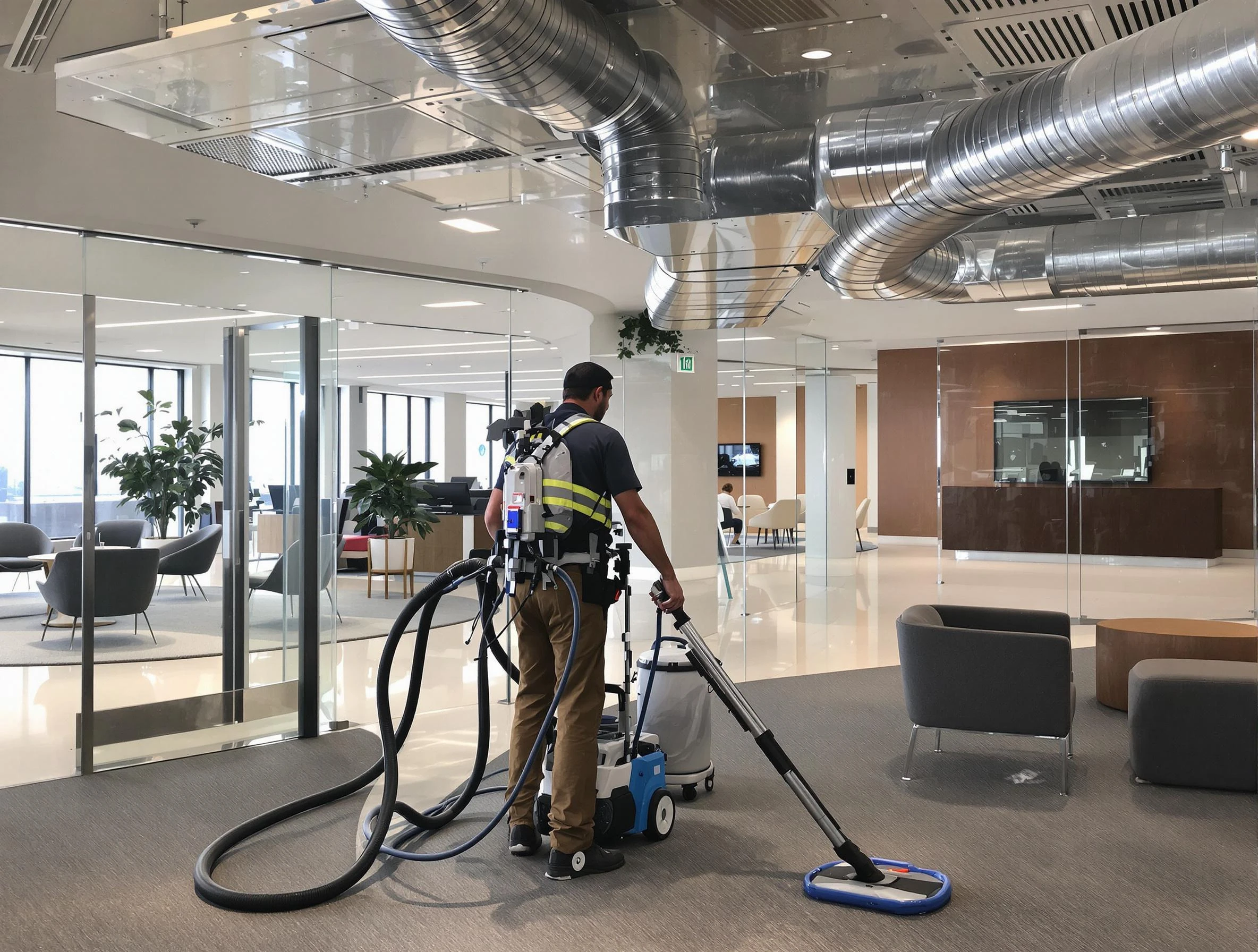 Commercial duct cleaning service by Alpine Air Duct Cleaning in Alpine
