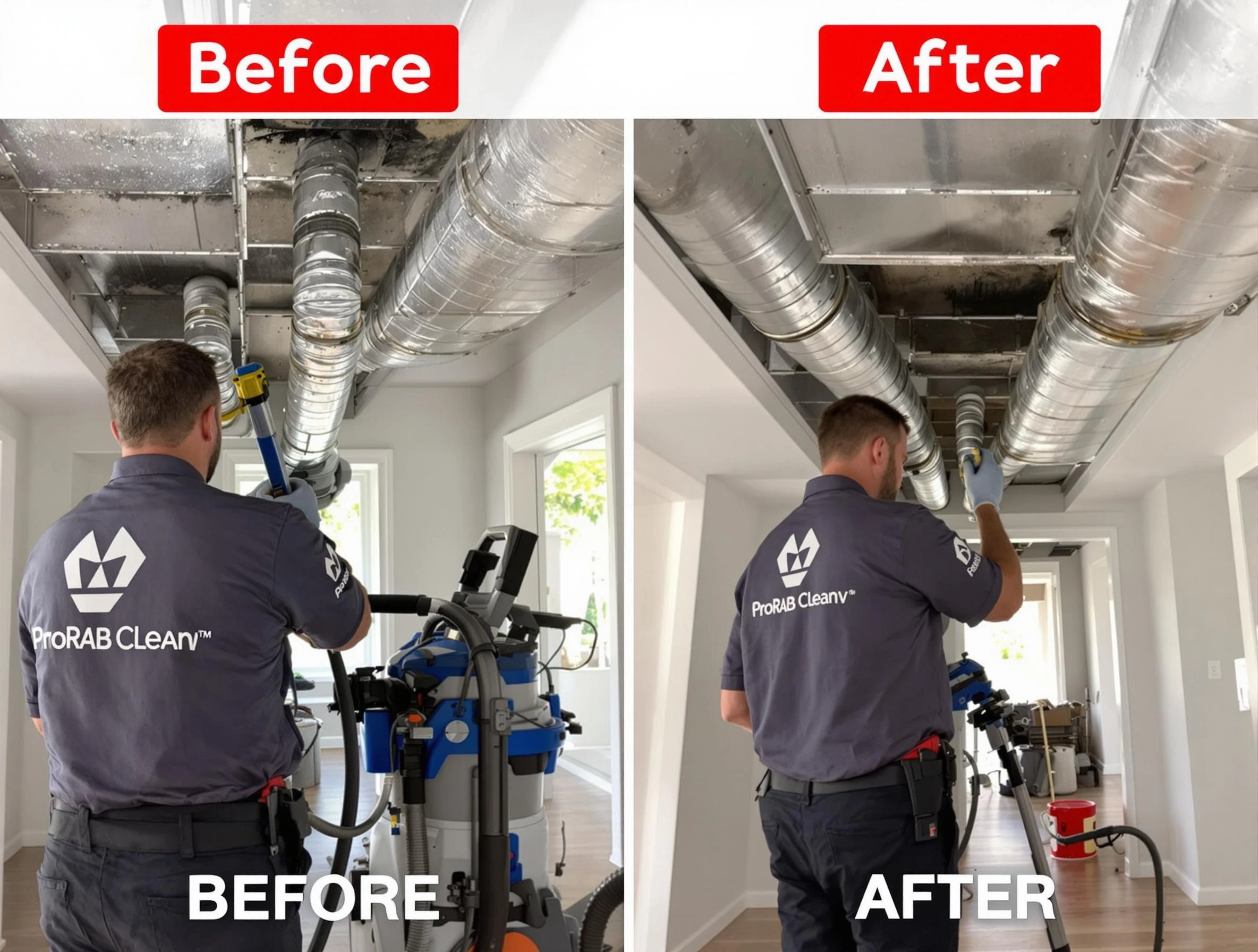 Alpine Air Duct Cleaning expert performing thorough residential duct cleaning in a Alpine home